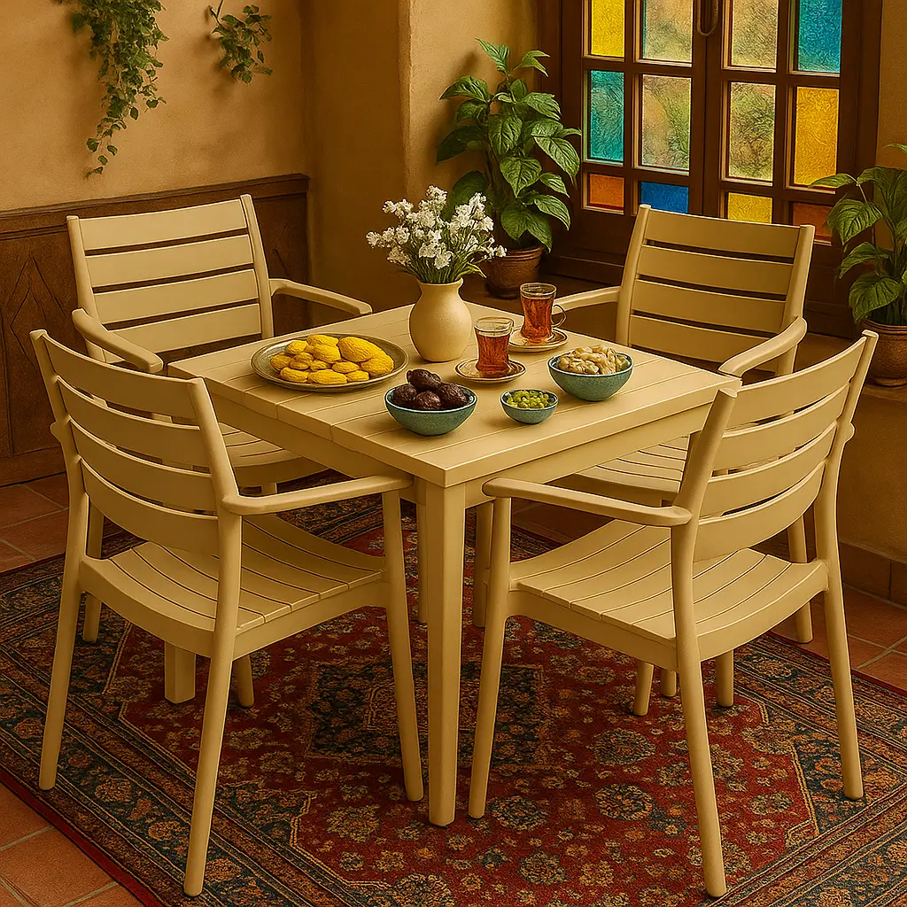 ست ناهارخوری | مناسب خانگی و فضای باز | دارای رنگ‌بندی | فروشگاه سیتلند