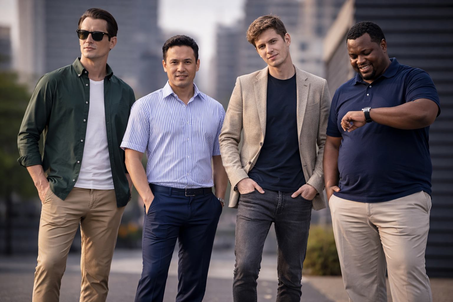 رپورتاژ در مورد پوشاک مردانه برای بدنهای غیراستاندارد(قدبلند، قدکوتاه، لاغر یا درشتاندام)